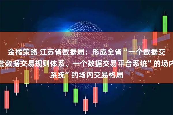 金橘策略 江苏省数据局：形成全省“一个数据交易所、一套数据交易规则体系、一个数据交易平台系统”的场内交易格局