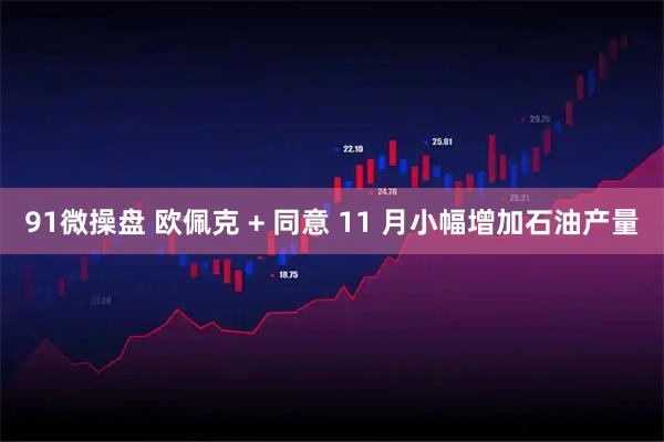 91微操盘 欧佩克 + 同意 11 月小幅增加石油产量